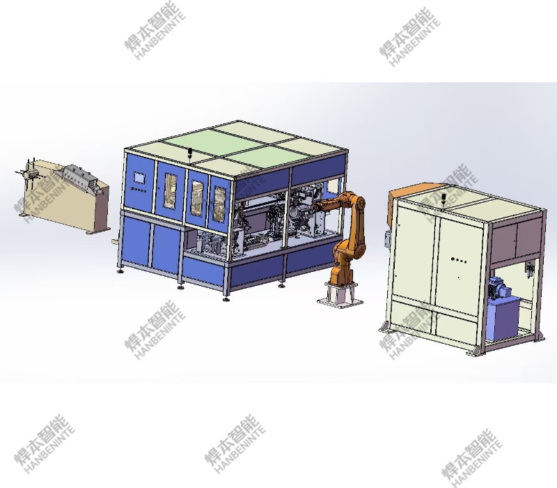 鋼圈鋼筒卷圓直縫自動化焊接線